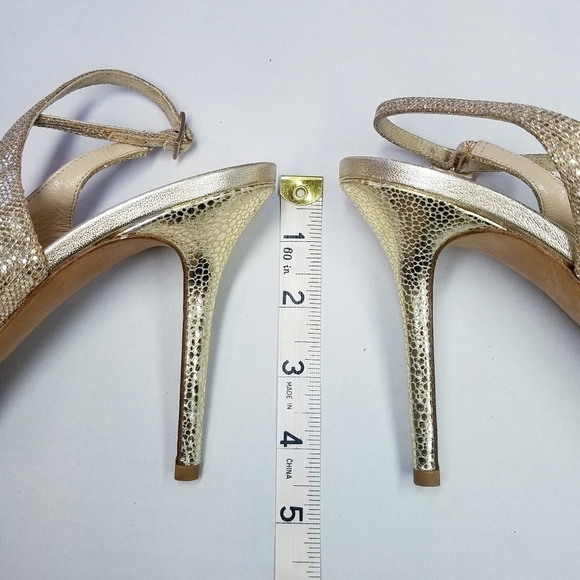 🌸 Jimmy Choo | Golden Slingback Peep toe heels - Picture 8 of 10